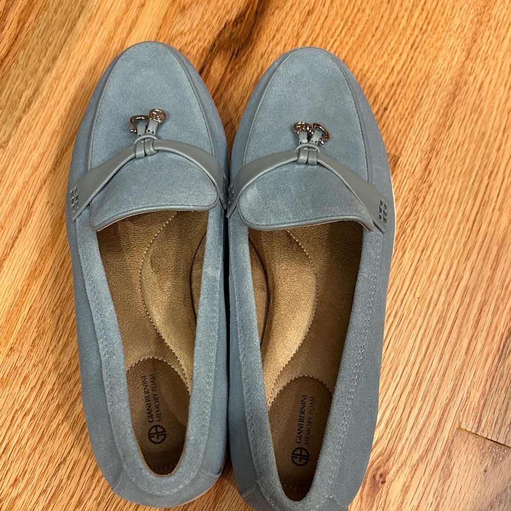 Giani Bernini Blue Suede Loafers
